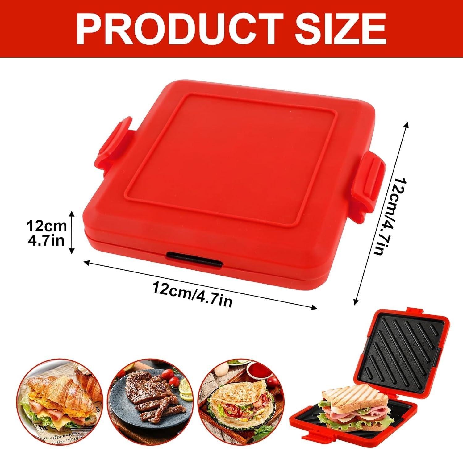 Microwave Toastie Maker Non Stick Adjustable Sandwich Cooker Silicone Heatwave