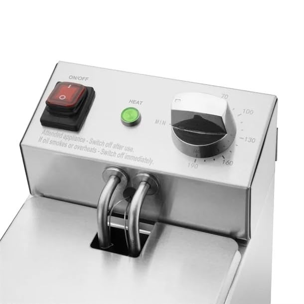 Commercial Deep Fat Fryer 3L 2000W Stainless Steel Countertop Basket