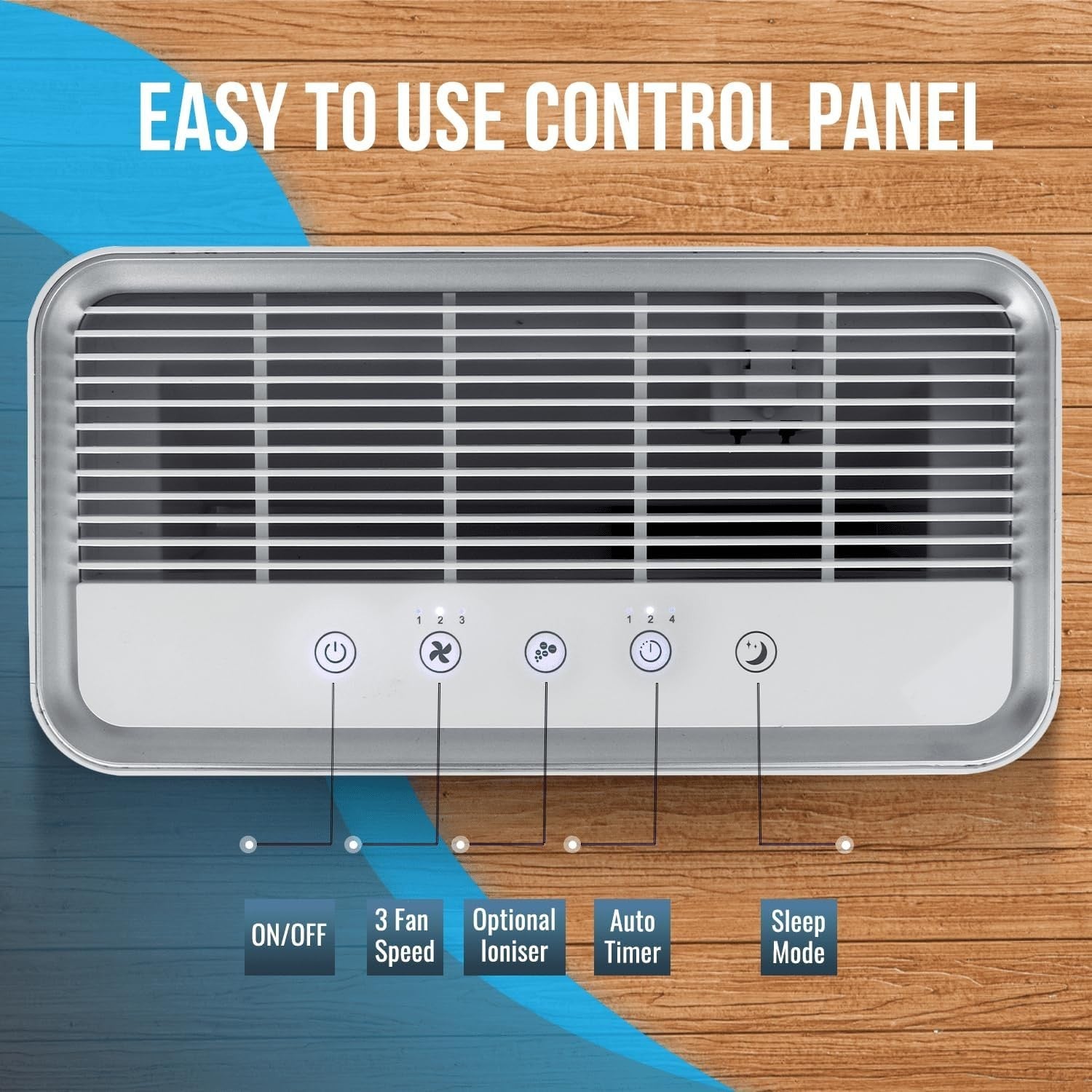 5-in-1 HEPA Air Purifier Ioniser Sleep Mode Allergy Smoke Pet Relief