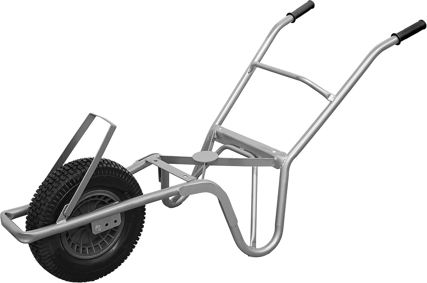 100L Pneumatic Wheelbarrow – Yellow Heavy Duty Alloy Steel Garden Cart 120kg