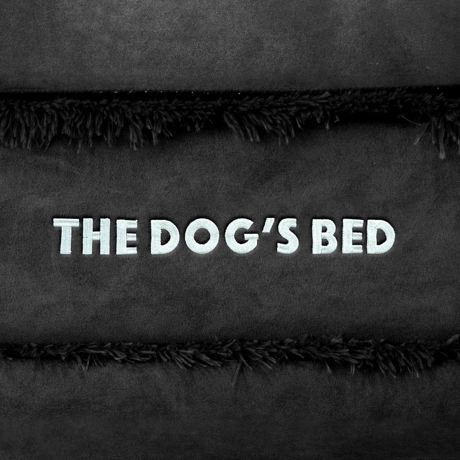 Medium Orthopedic Memory Foam Dog Bed Black Plush