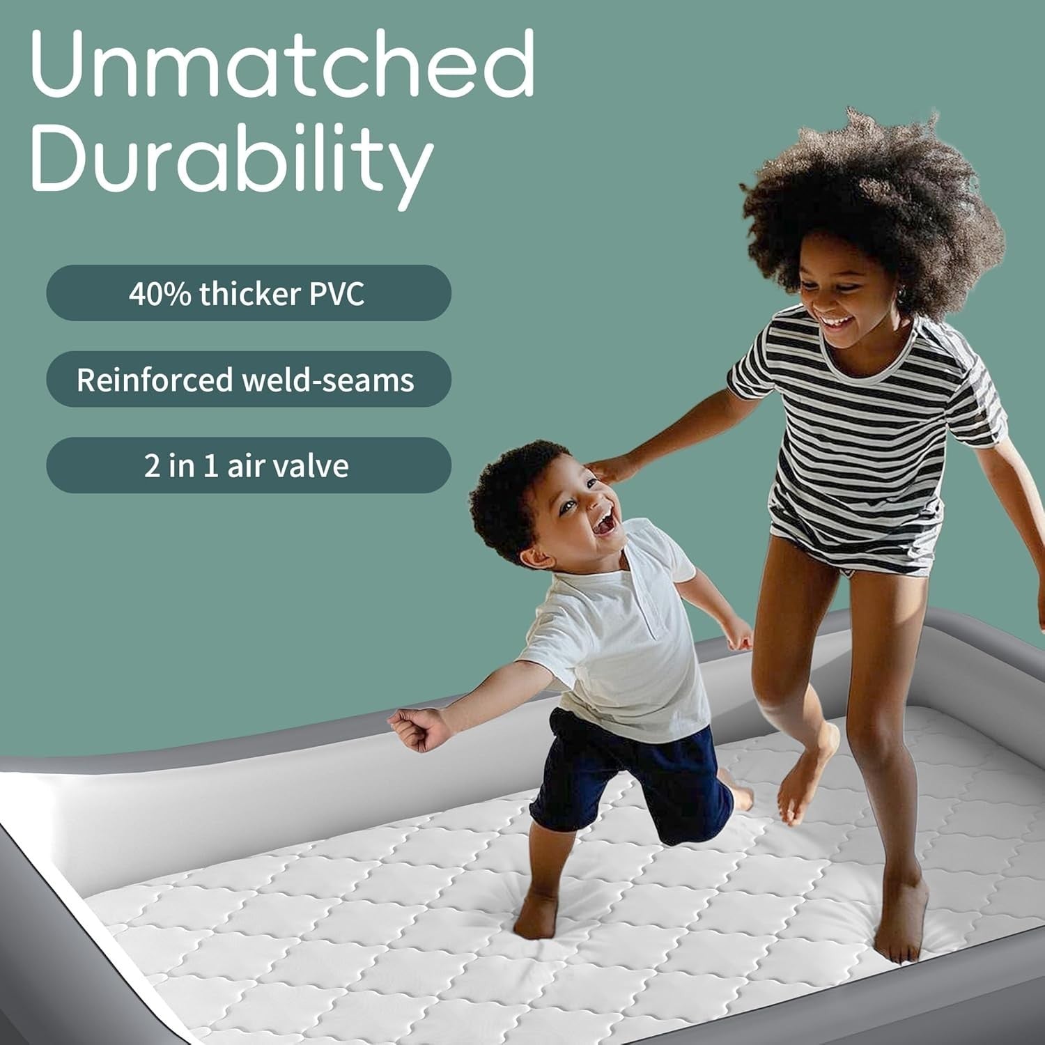 Inflatable Toddler Travel Bed with Safety Bumpers & Carry Bag – Portable Kids Ai