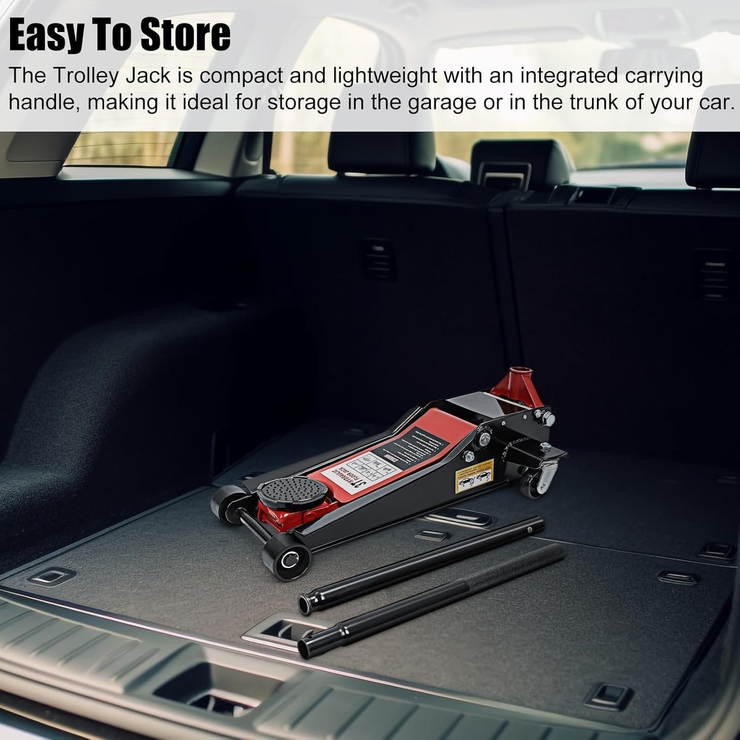 3 Ton Hydraulic Trolley Jack Dual Pump 155–610mm Heavy Duty Car Van Lift Red