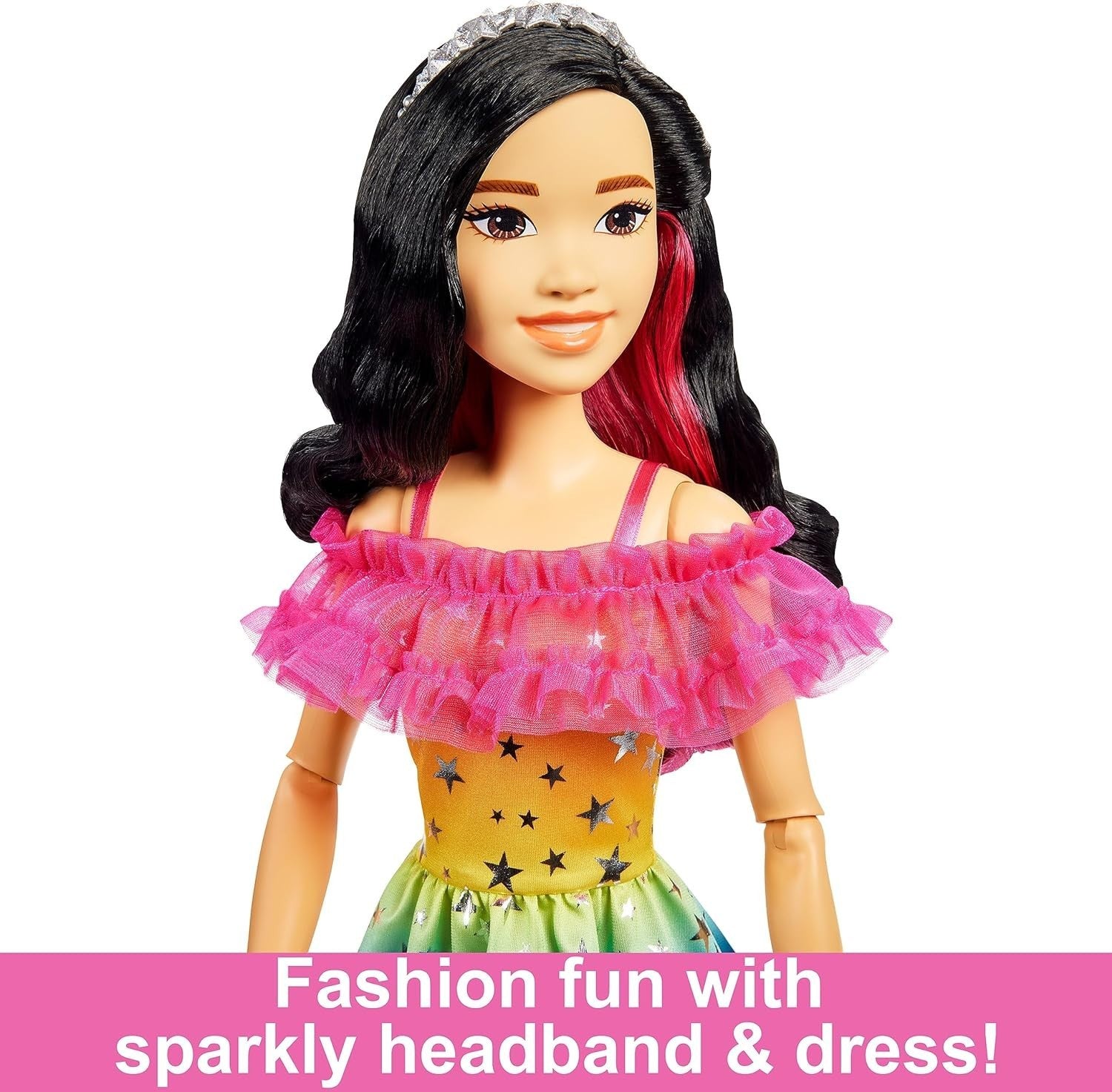 Large Fashion Doll 28in Rainbow Dress Styling Accessories Gift