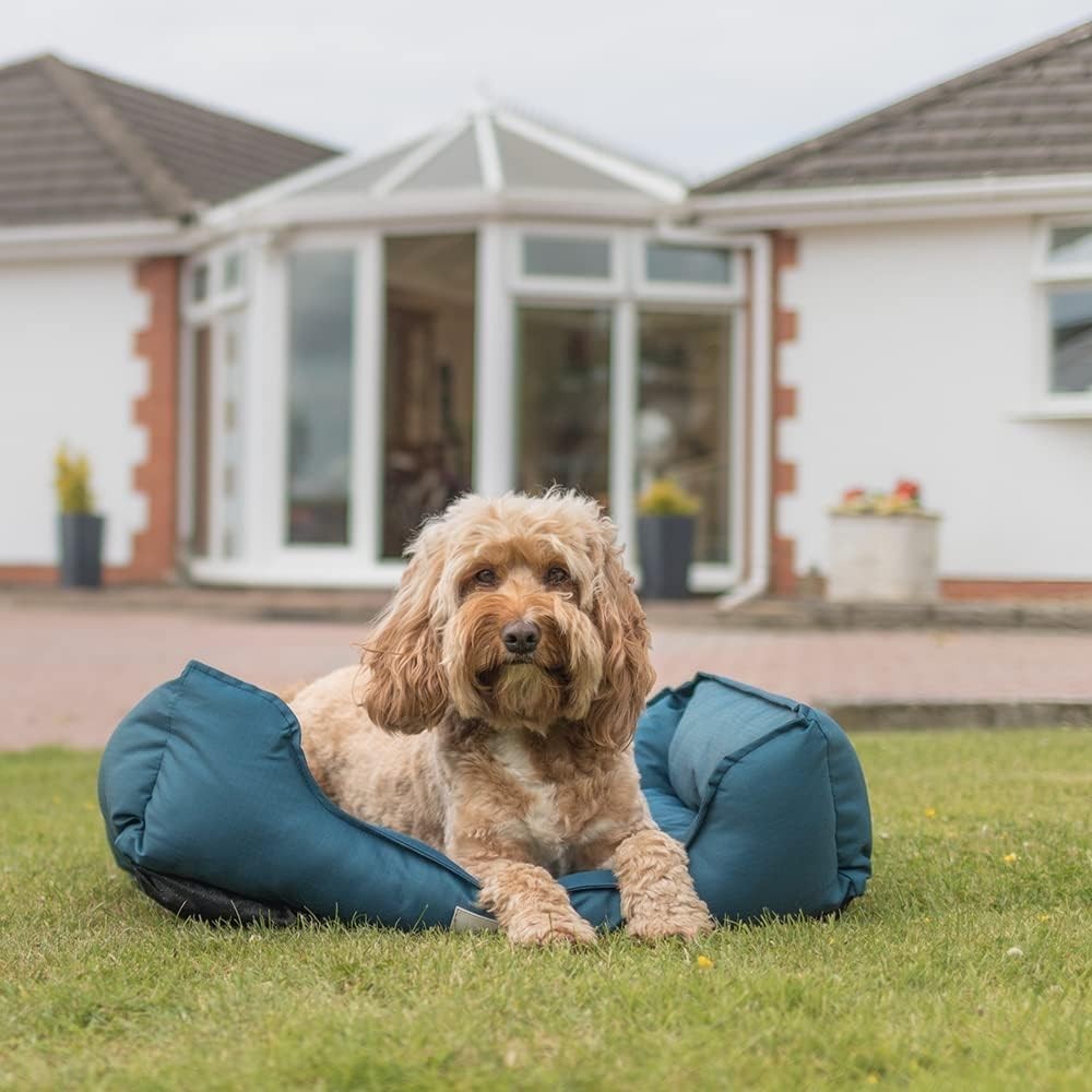 Small Waterproof Dog Bed 61x48cm Washable Basket Green