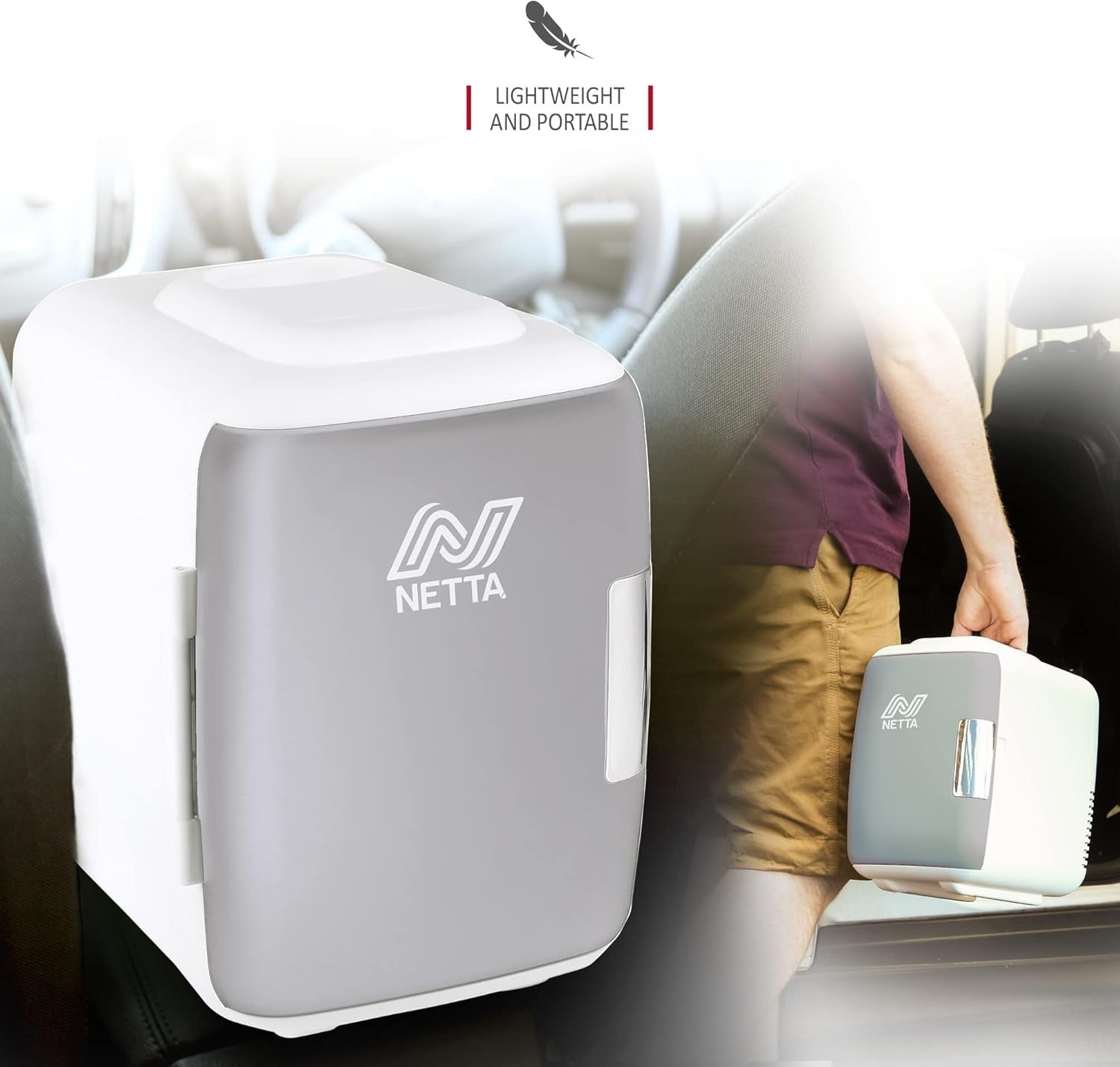 5L Mini Fridge Portable AC/DC Cooler Warmer Car Bedroom Skincare white