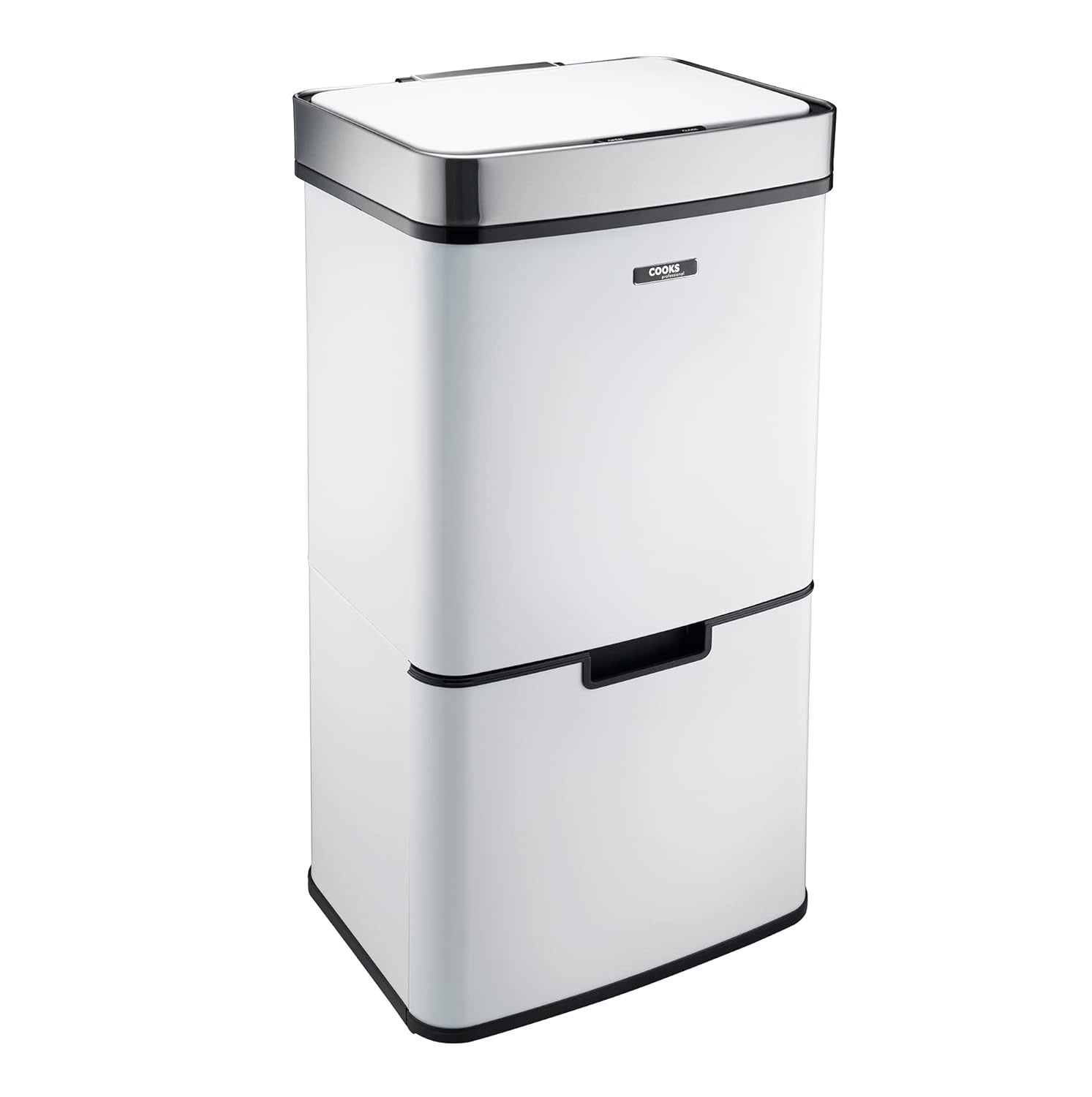 75L Touchless Recycling Bin Sensor Stainless Steel Dual Compartment