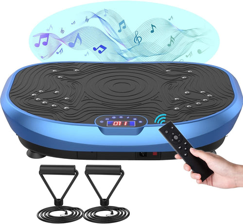 Blue Vibration Plate Exercise Machine Whole Body Workout 120 Levels