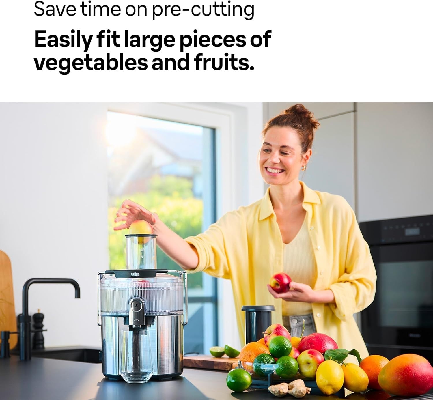 Cold Press Juicer ColdXtract Fast Juice 75mm Feed Tube 1000W Grey