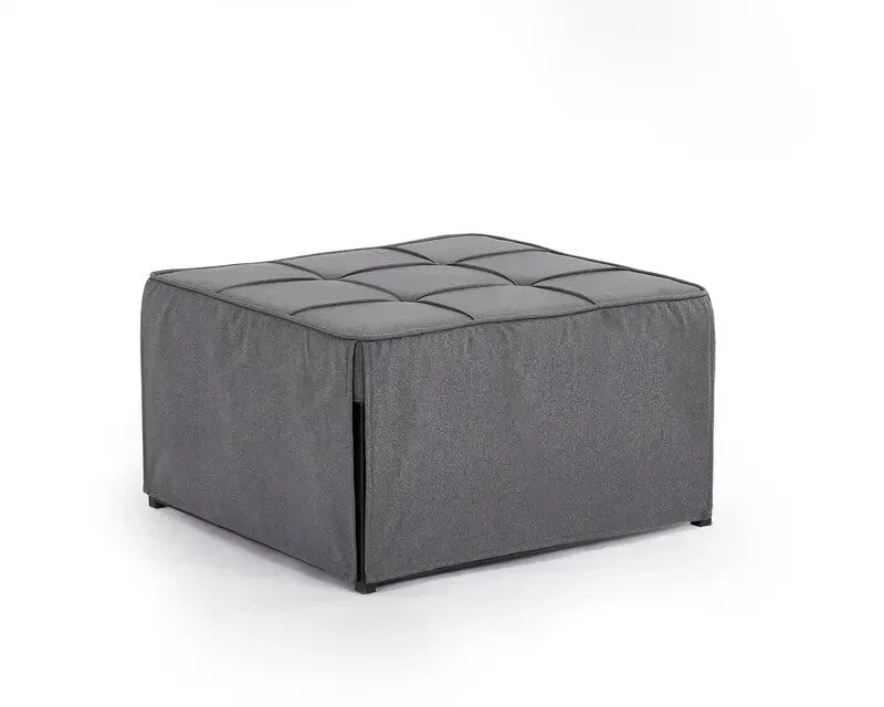 Dark Grey 1 Seater Ottoman Sofa Bed Chair Guest Sleeper Recliner