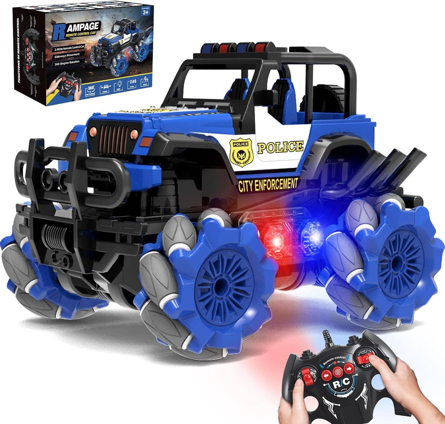 RC Car Remote Control Truck 360° Stunt Drift Toy LED Light All Terrain Gift Kids