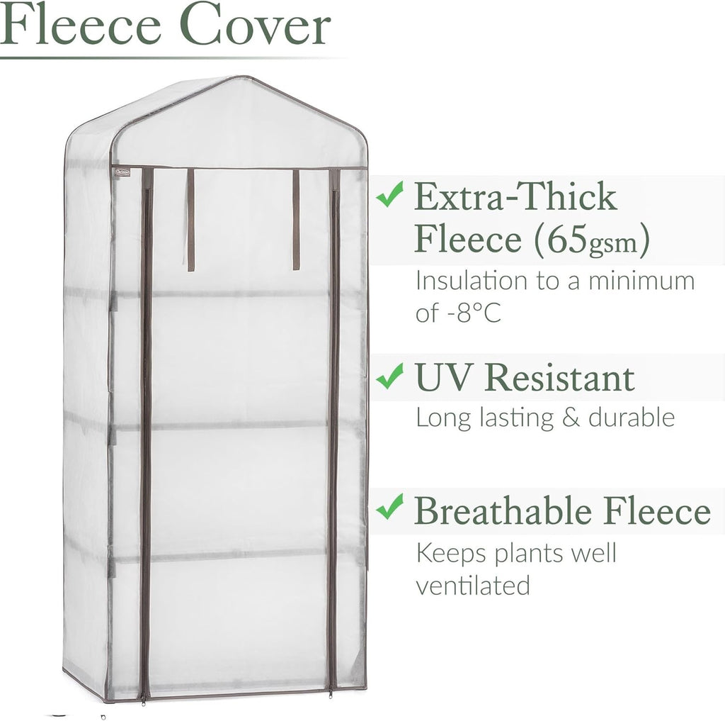4 Tier Fleece Greenhouse Cover Extra Thick Frost Protection 49x69x158cm
