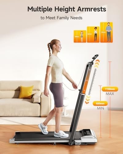 6-in-1 Folding Incline Treadmill 12KM/H Home Office Compact Walking Pad