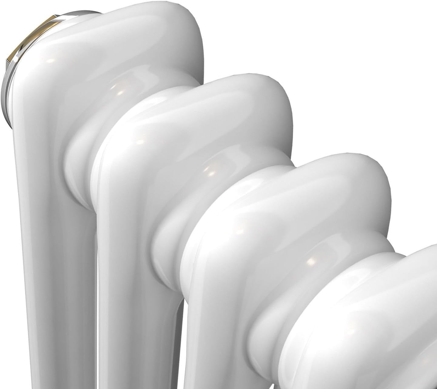 Vertical Cast Iron Radiator 1500x380mm Double Panel White Heating