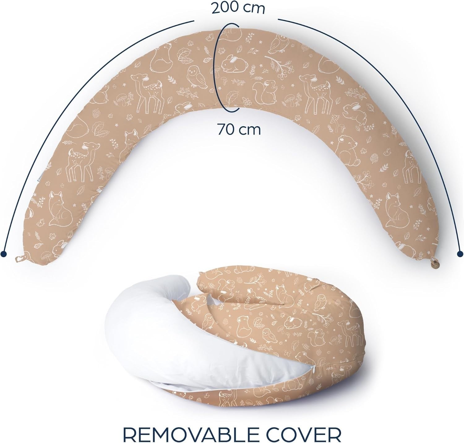 Pregnancy Pillow U Shape XXL 200x70cm Full Body Maternity Support