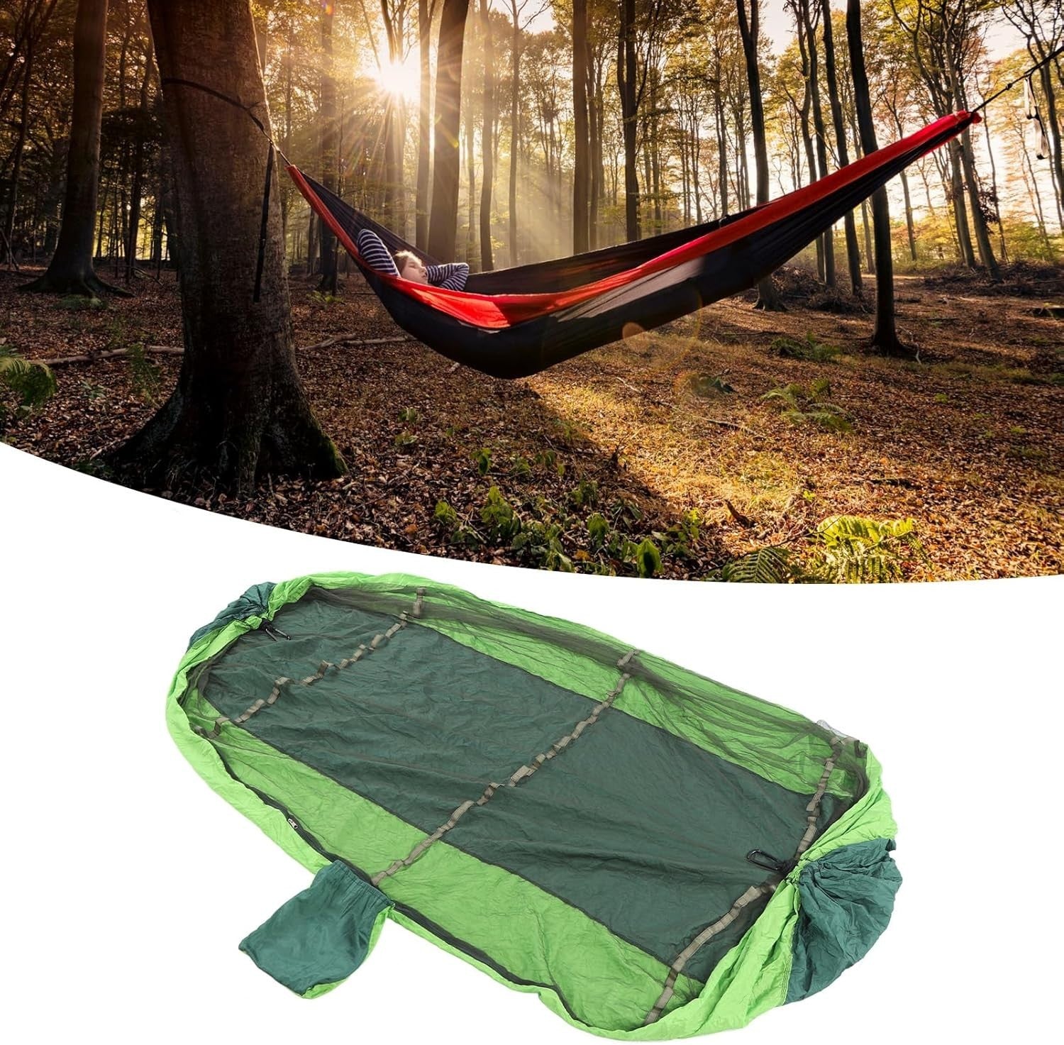 Camping Hammock Double 2 Person Portable Lightweight Breathable Tent Outdoor