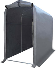 Outdoor Bike Storage Shed Tent Waterproof PE Shelter with Steel Frame Grey