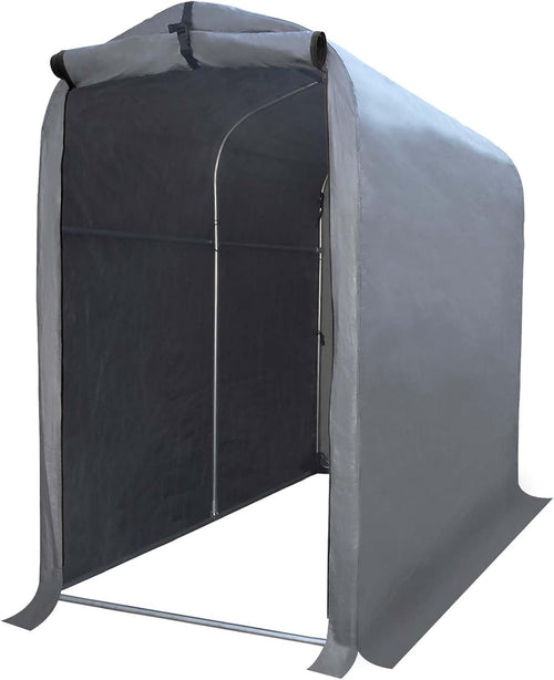 Outdoor Bike Storage Shed Tent Waterproof PE Shelter with Steel Frame Grey