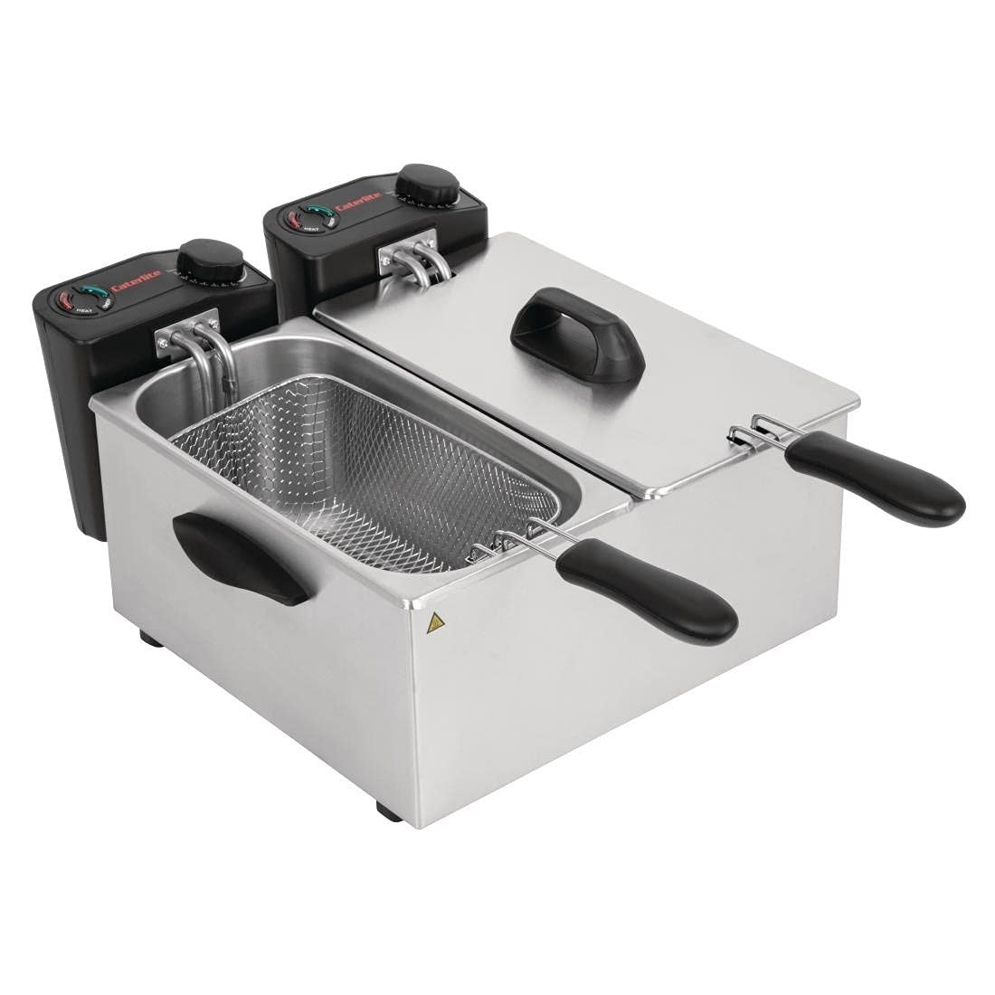 Double Deep Fat Fryer 7L Total 4000W Stainless Steel Dual Tank