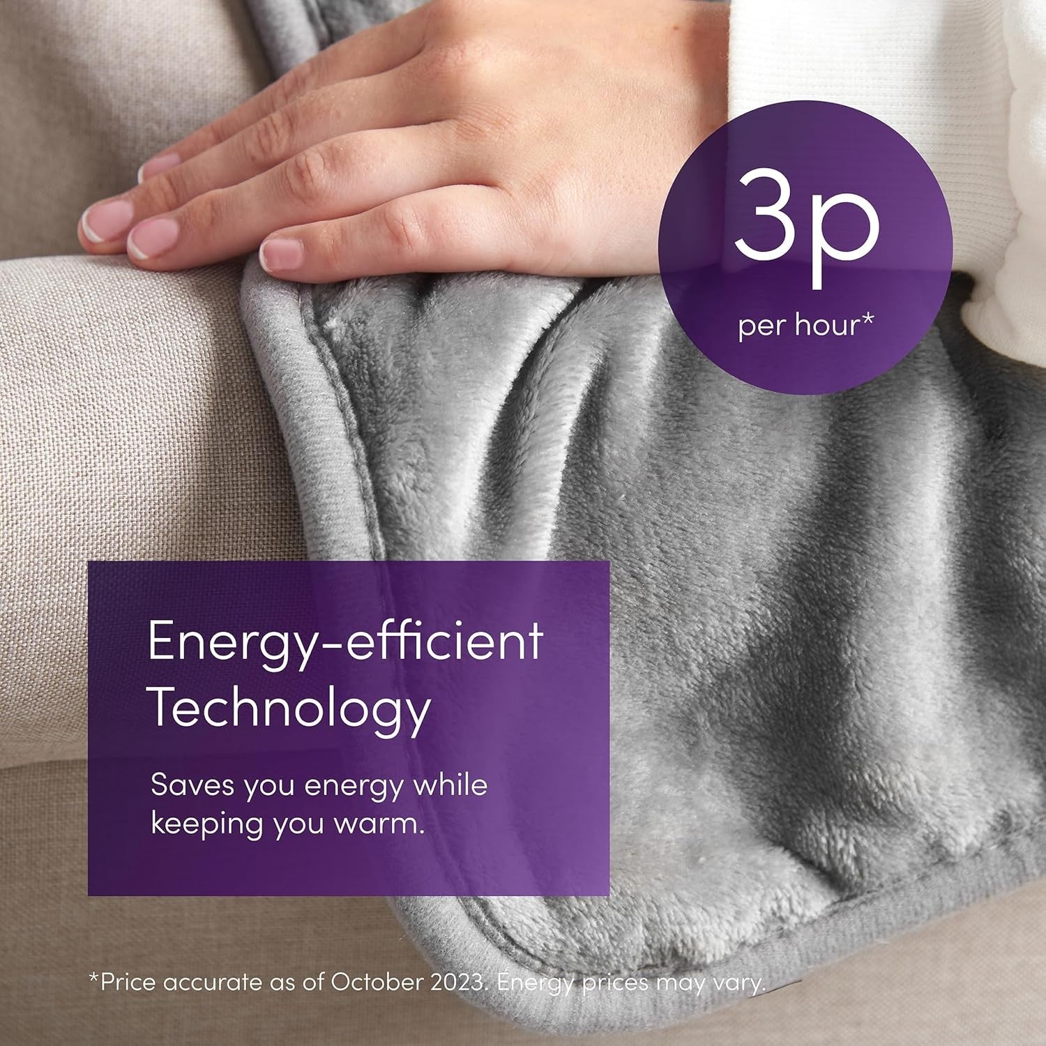 Electric Heated Throw Blanket 9 Heat Settings Digital Timer Soft Fleece 160x130c
