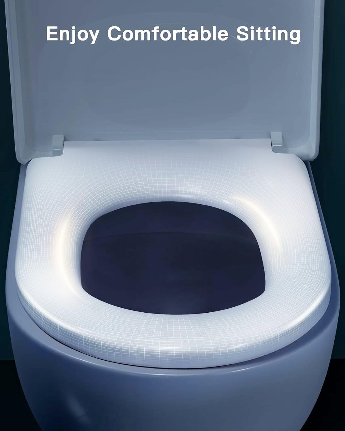 D Shape Toilet Seat Soft Close Quick Release Top Fix White Adjustable Stainless
