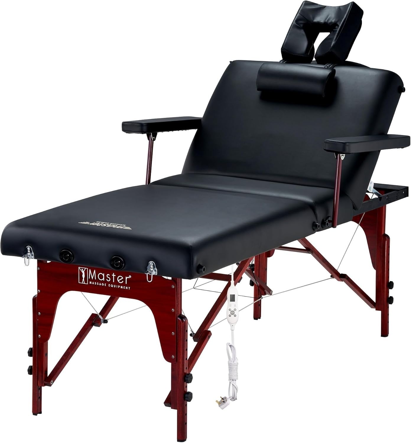 Portable 3-Section Massage Table Adjustable Wide Therapy Bed Carry Case
