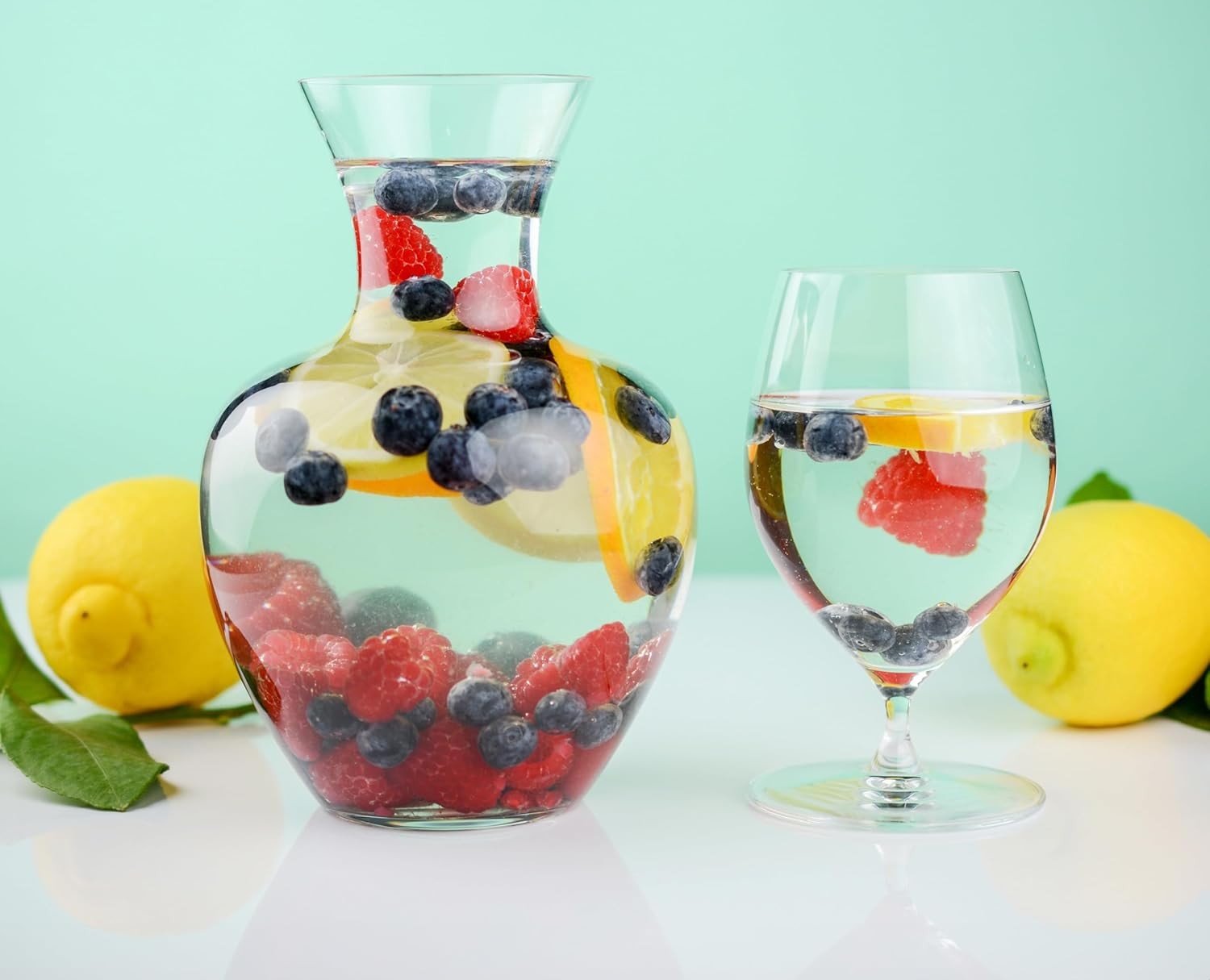 Modern Crystal Wine Decanter 1.5L Lead Free Glass Elegant Table Carafe