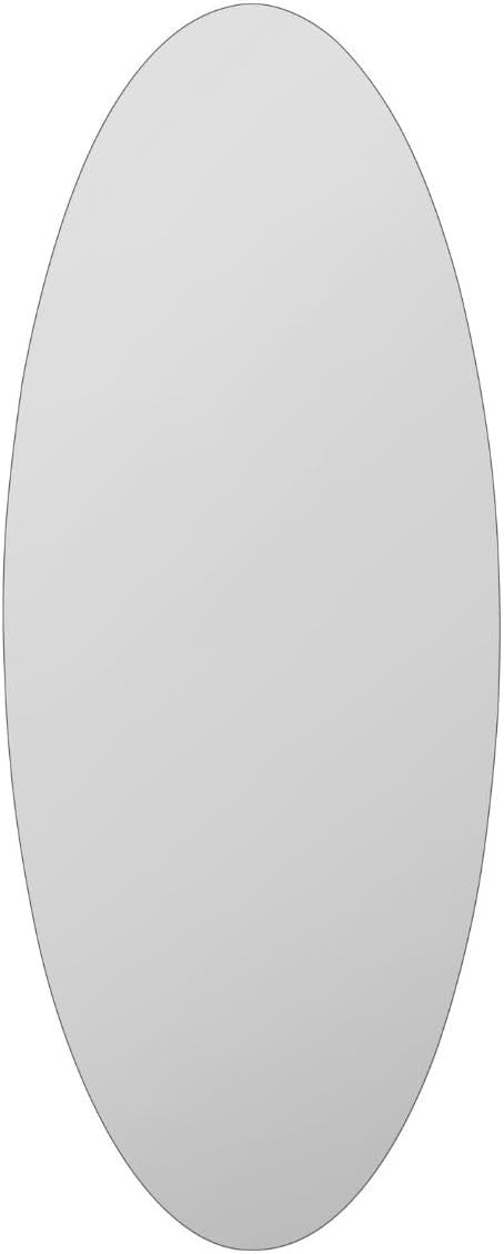 XL Frameless Oval Wall Mirror 180x70cm Modern Tall Full-Length Glass