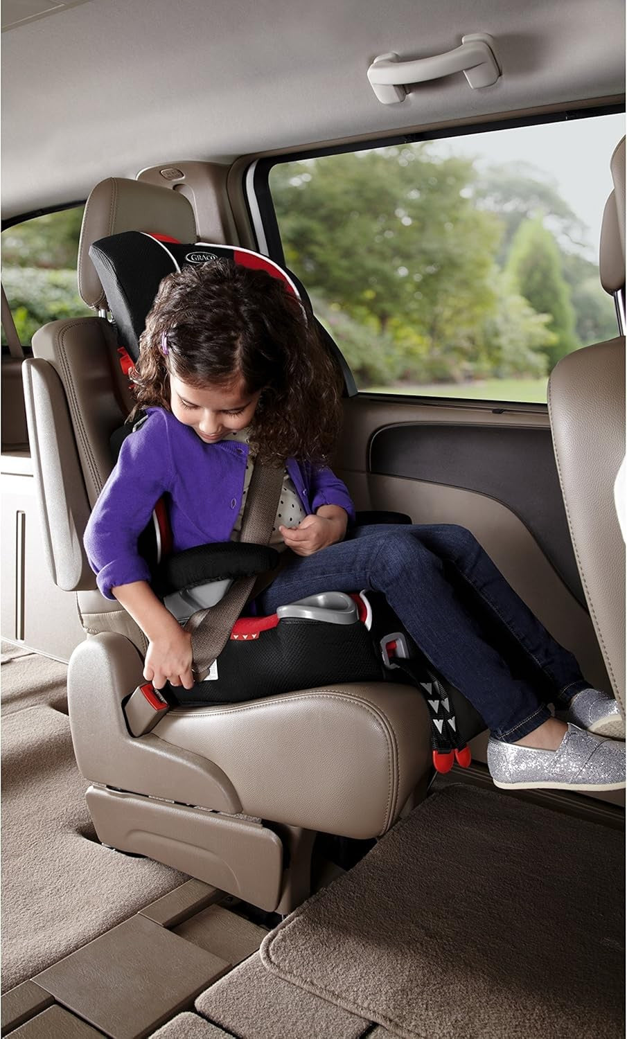 Highback Booster Car Seat with LATCH 2-in-1 Convertible Kids Seat