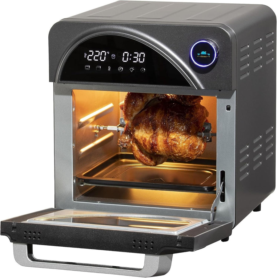 14.5L Digital Air Fryer Oven Rotisserie Dehydrate Grill 12 Presets Family Cooker