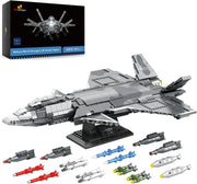 J-20 Stealth Fighter Building Blocks 1911 PCS – Military Model Display Toy