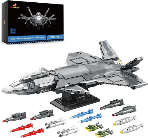 J-20 Stealth Fighter Building Blocks 1911 PCS – Military Model Display Toy
