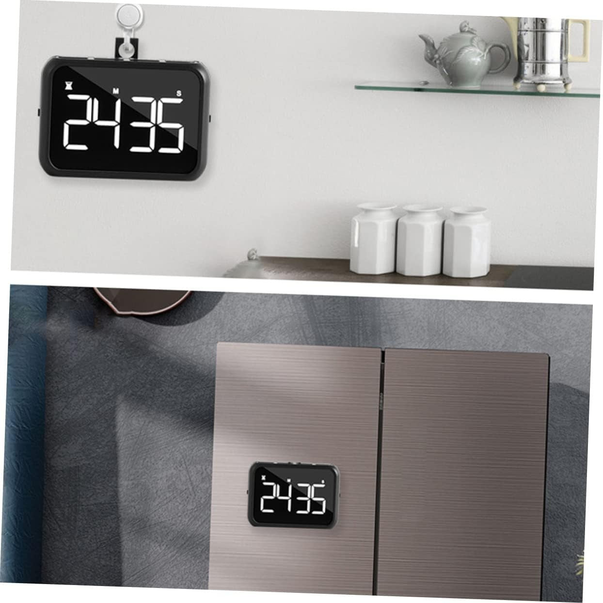 Digital Kitchen Timer Clock Large LED Magnetic Alarm for Cooking Study