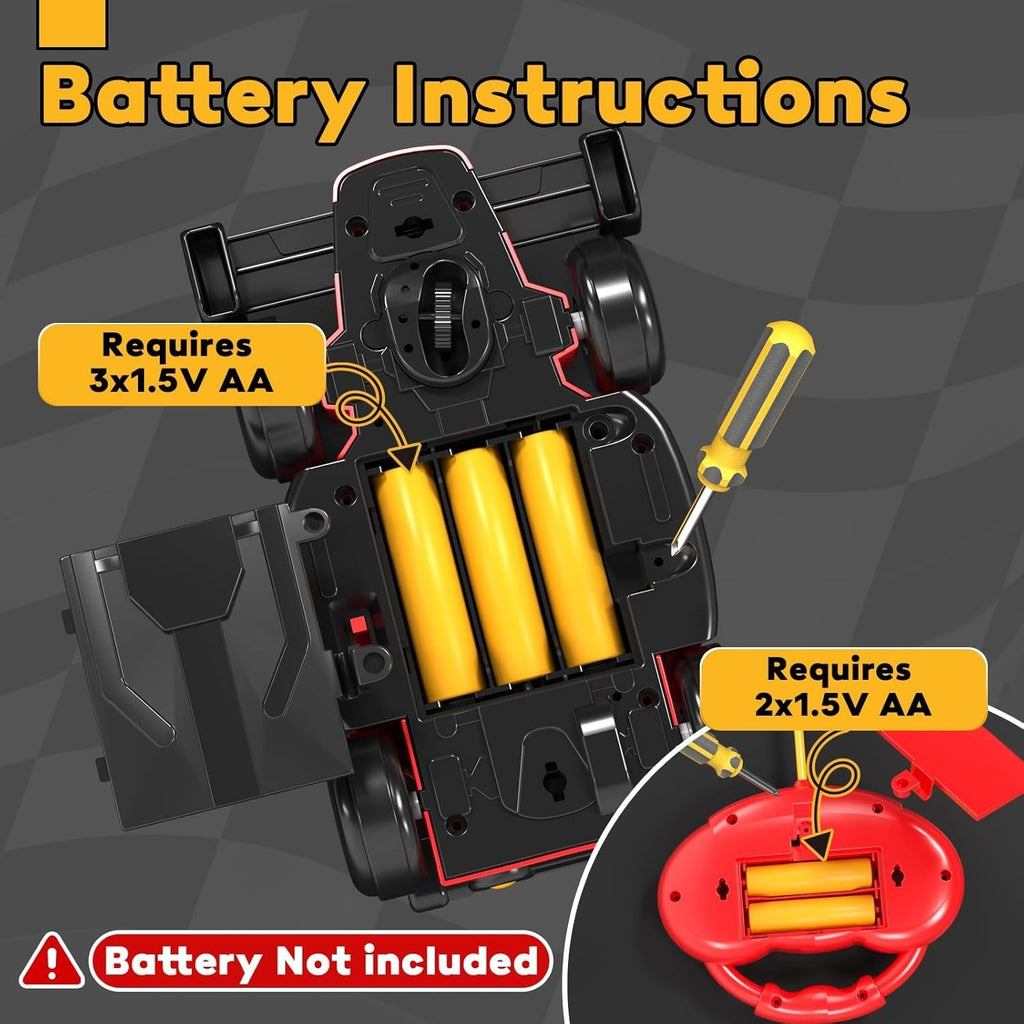 Castle RC Race Car Toy Pop-Up Remote Control Car Lights Music Gift Boys 1–3