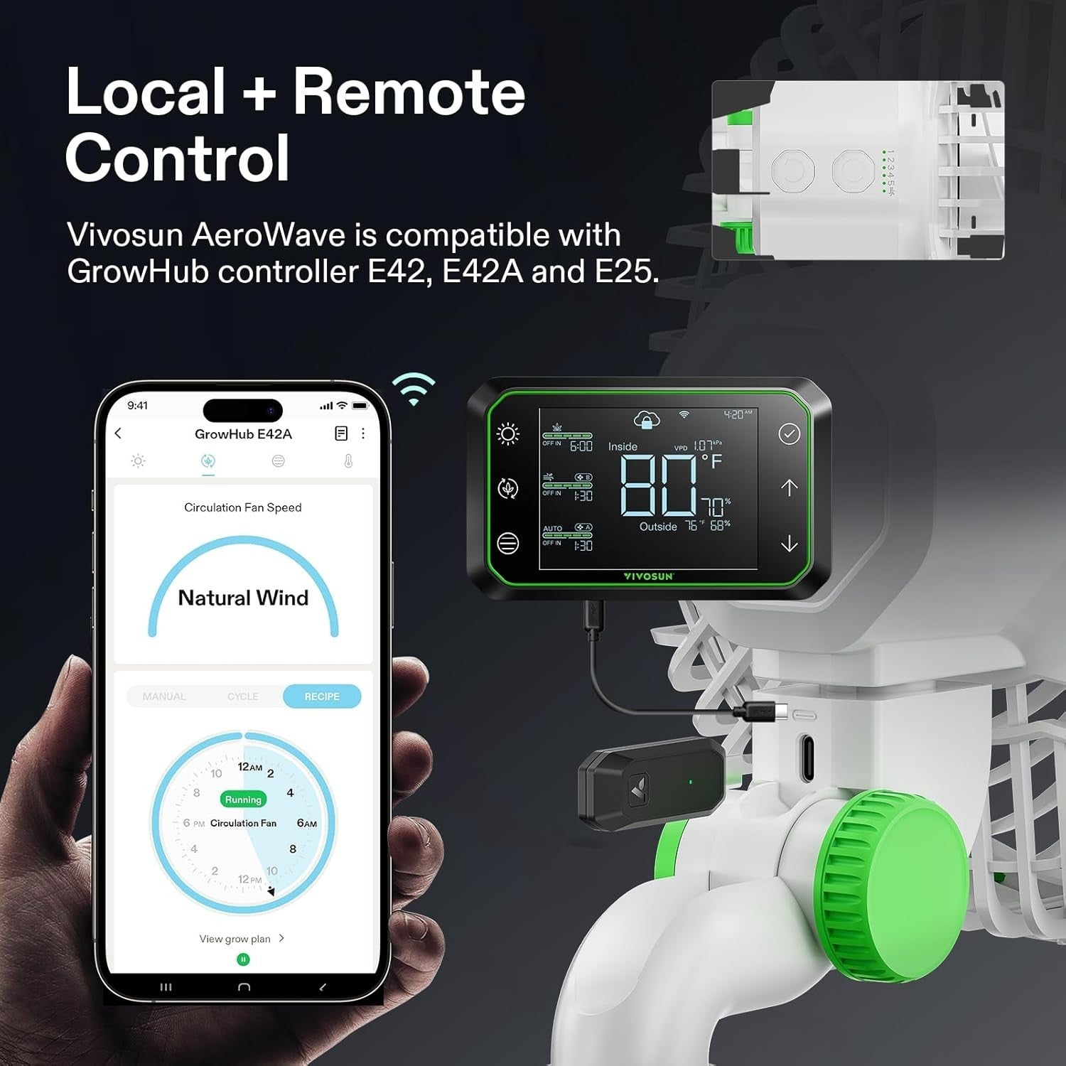 White 2-Pack Smart WiFi Clip-On Fans – 6" Oscillating EC Motor Quiet Cooling