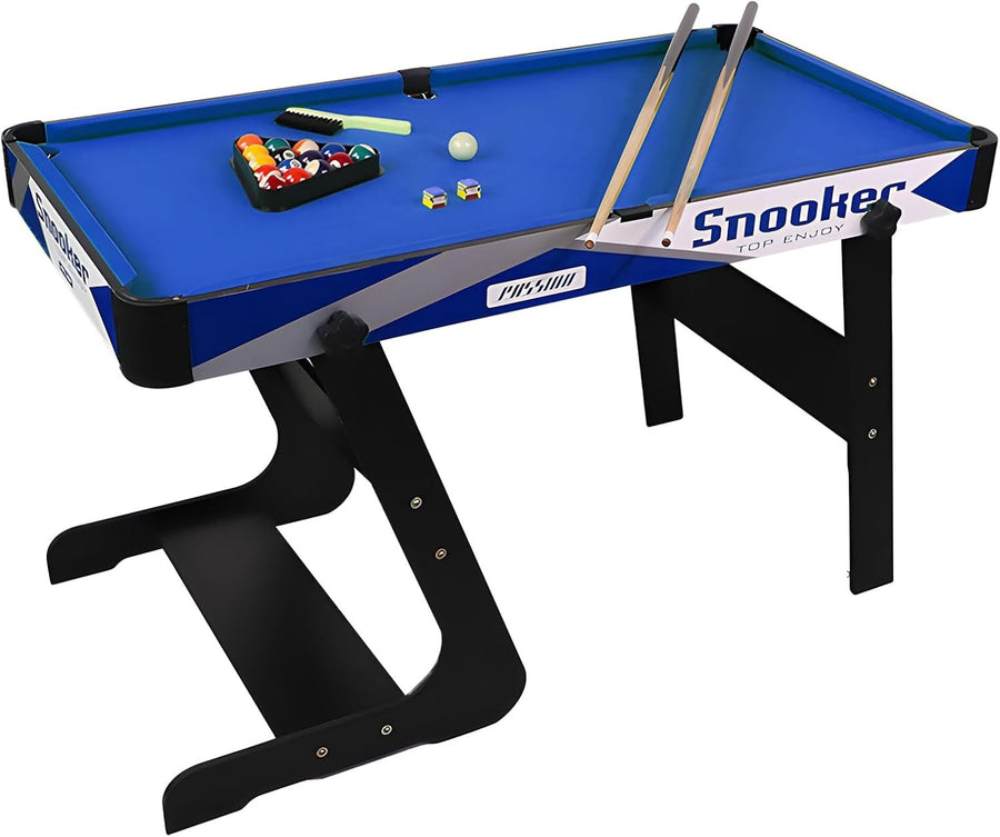 Mini Pool Table Kids Game Set Portable Wooden Billiards w Cues Balls