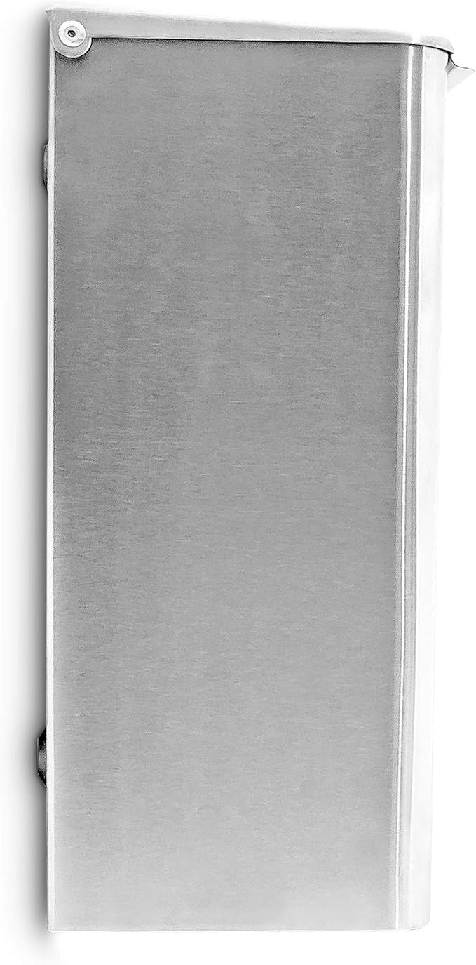 Wall Mounted Lockable Mailbox Waterproof Stainless Steel Frosted Large Slot