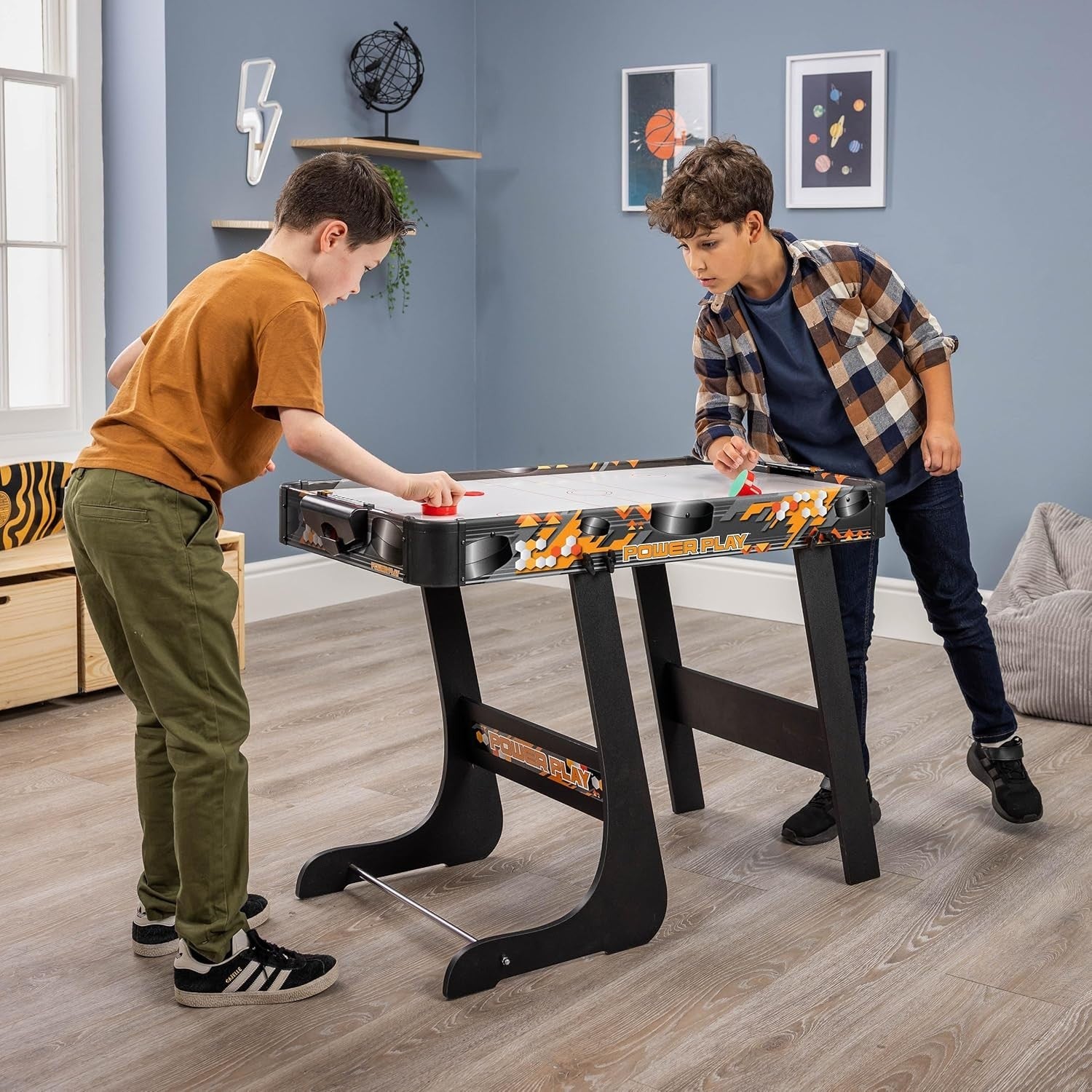 3ft Folding Air Hockey Table Mini Indoor Game Portable Kids Adults
