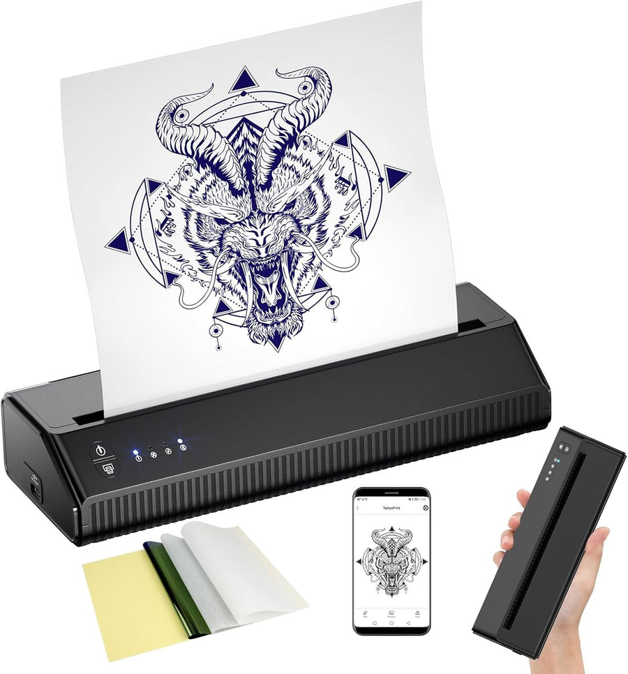Wireless Thermal Tattoo Printer Portable Bluetooth A4