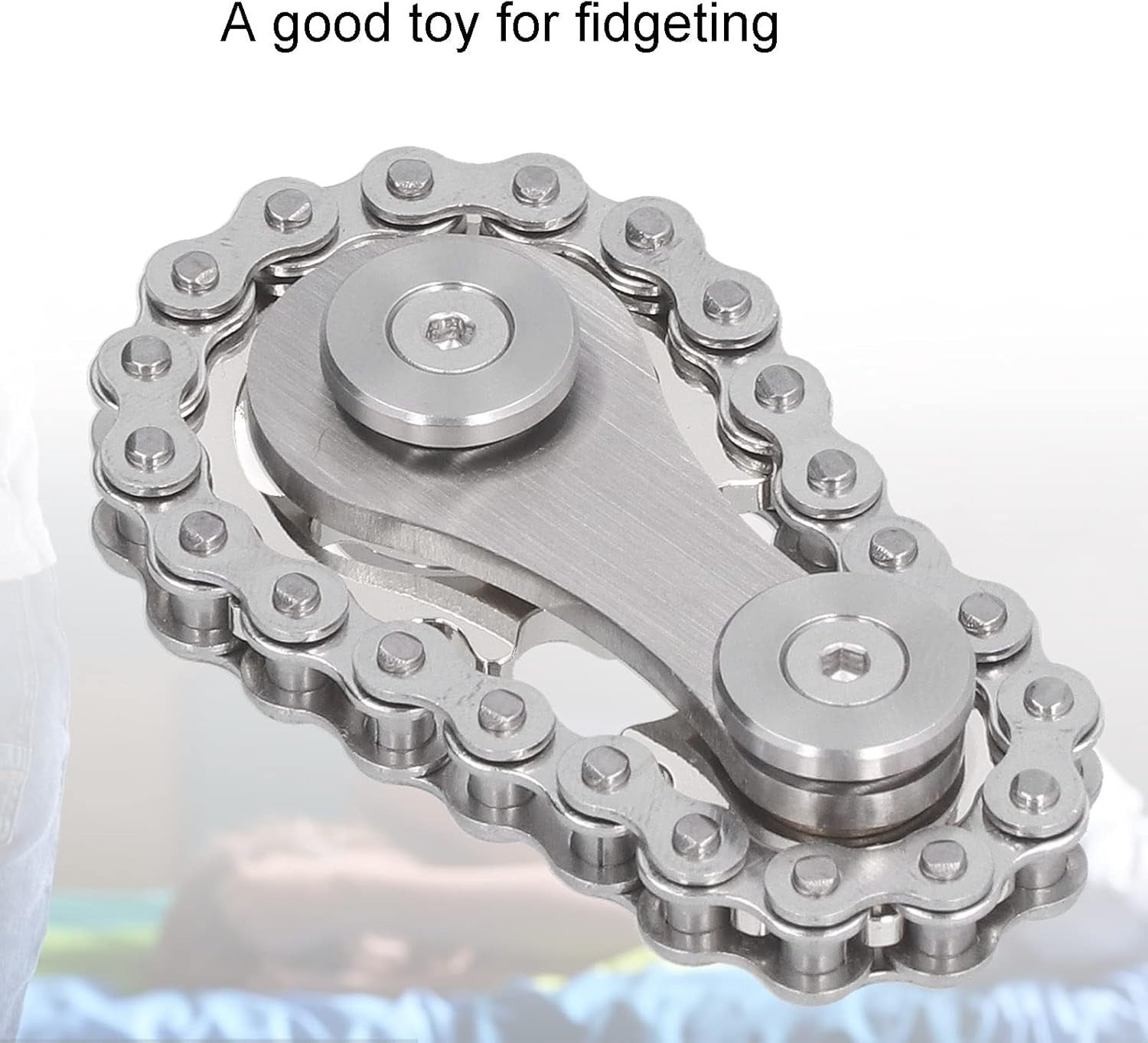 Silver Stainless Steel Gear Fidget Toy Spinner ADHD Stress Relief