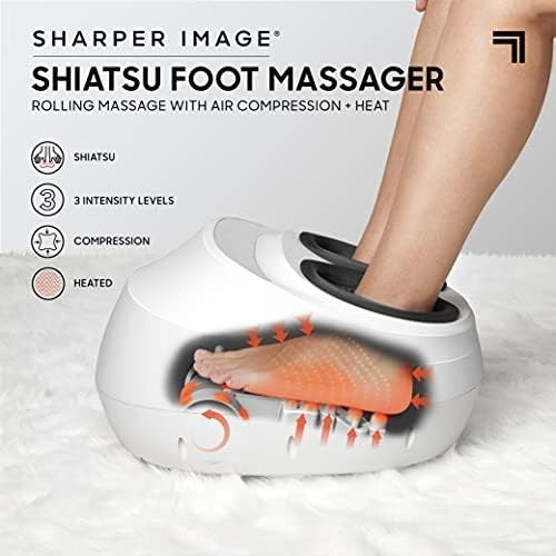 Shiatsu Foot Massager with Heat & Air Compression Adjustable Levels for Relief