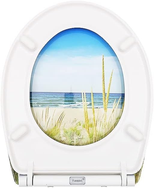 Colourful Toilet Seat Soft Close Duroplast Quick Release Top Fix 45x37cm