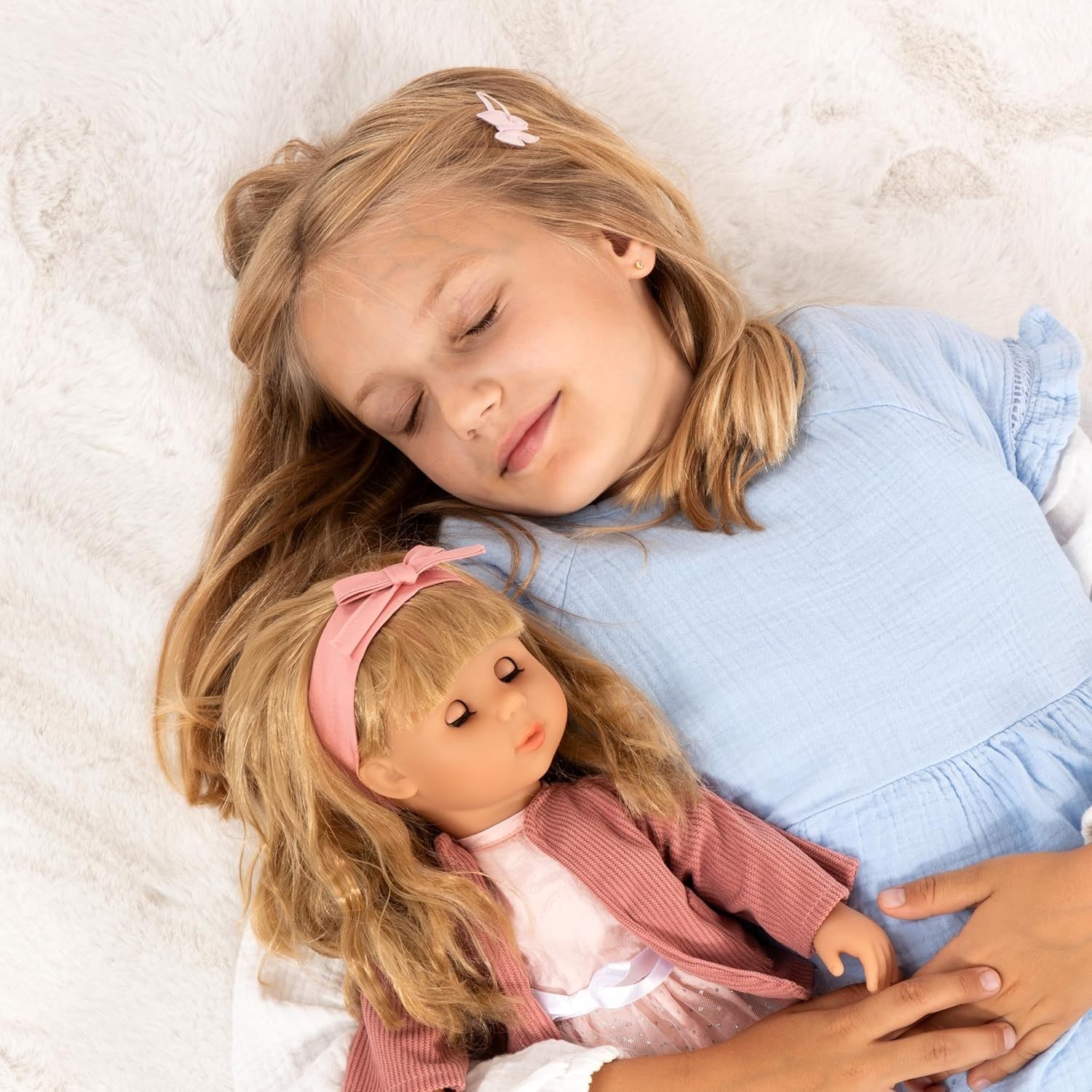 Interactive Baby Doll 46cm Soft Body Laughing Kissing Sounds Hair Play