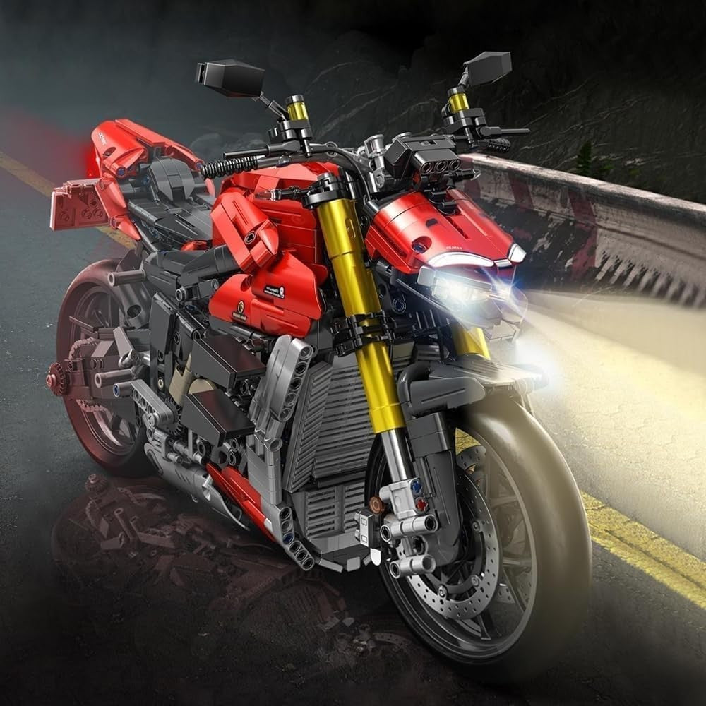 2221 PCS Technic Motorcycle Building Kit - Realistic Superbike Model Toy