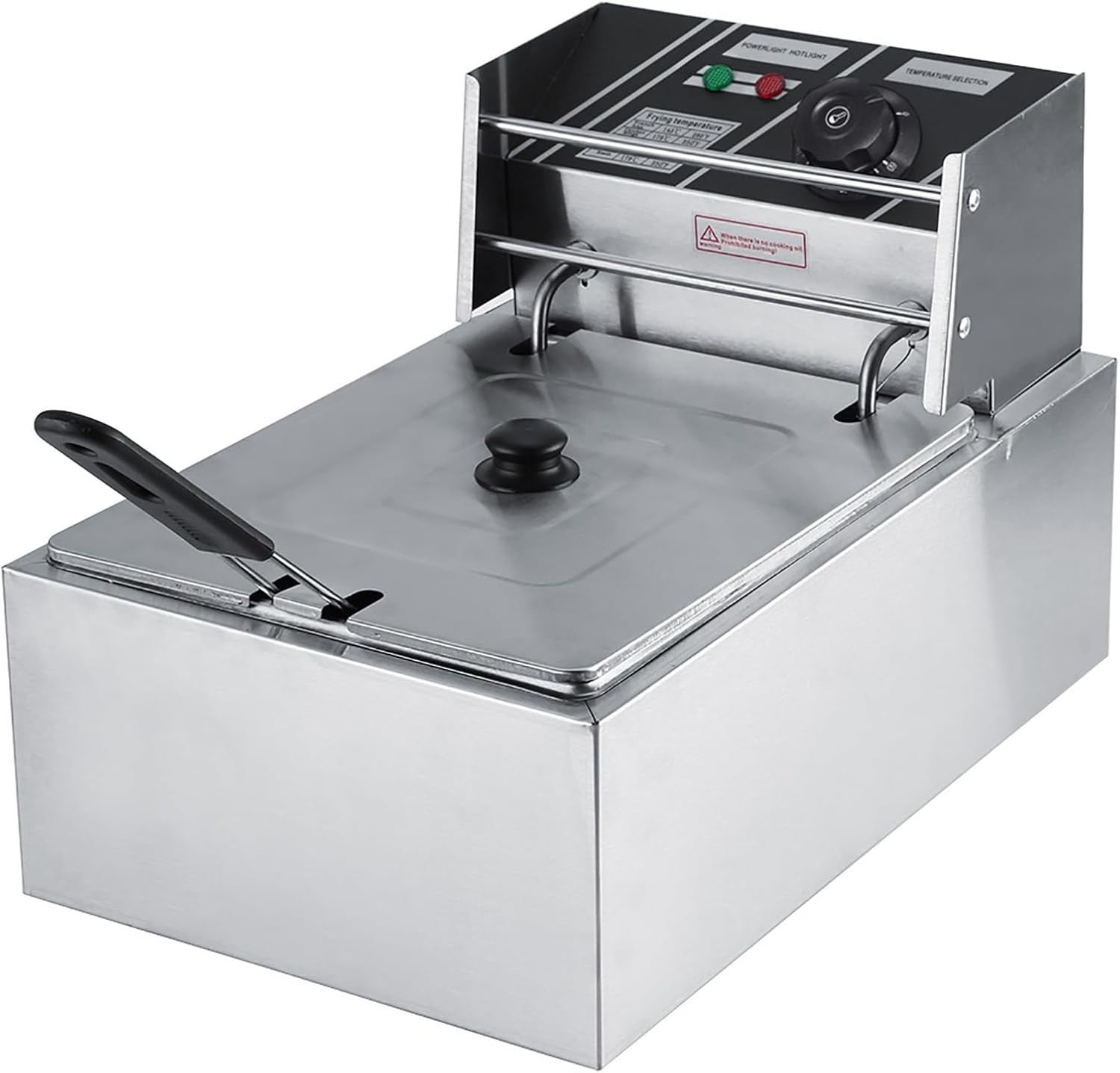 Electric Deep Fat Fryer 6L 2200W Stainless Steel Commercial Countertop
