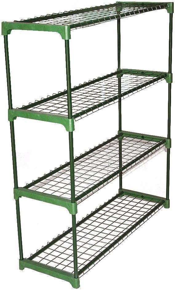 4 Tier Greenhouse Shelving Unit 2 Pack | Heavy Duty Steel Frame