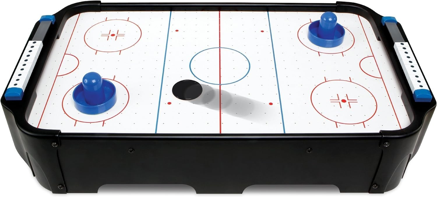 Portable Air Hockey Table Executive Style Battery Powered Indoor Game
