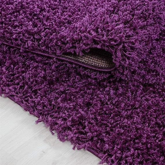 Extra Large Shaggy Rug 160x230cm 5cm Thick Soft High Pile Purple Carpet