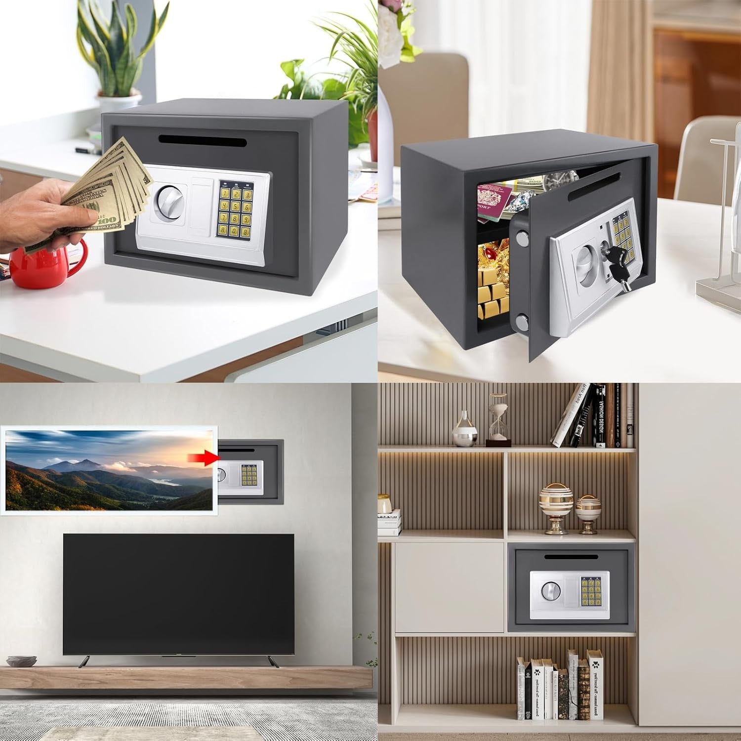 16L Digital Safe Box Electronic Keypad Cash Deposit Security Safe