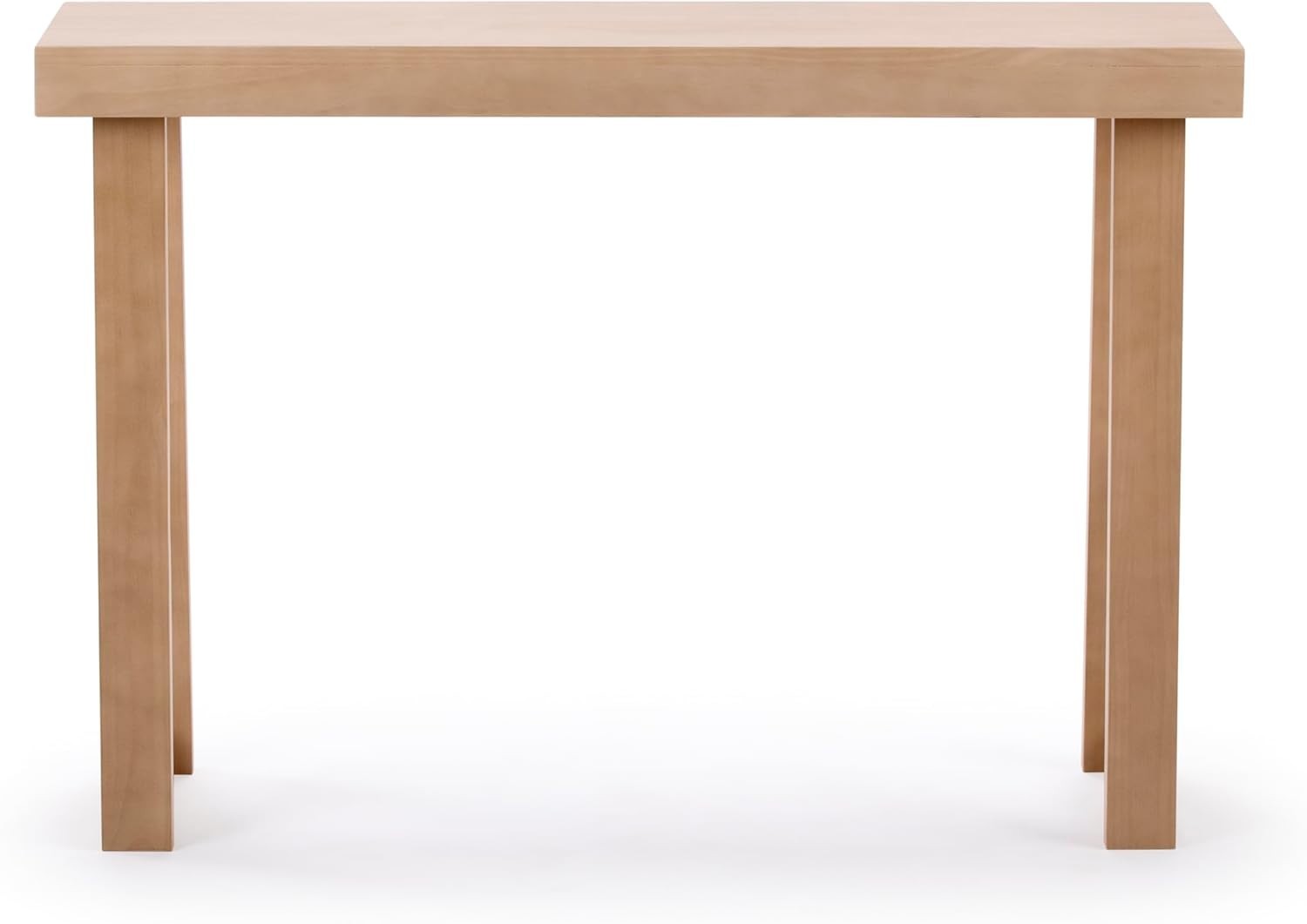 Solid Pine Wood Console Table with Shelf – Narrow 46 Inch Entryway Table